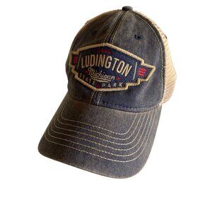 Ludington‎ Michigan State Park Blue Hat Cap Meshback Adjustable